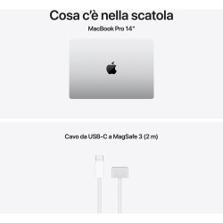 Apple MacBook Pro 2026 14" M5 PRO 15C/16G 24GB Ram 1TB Argento MGDN4T/A
